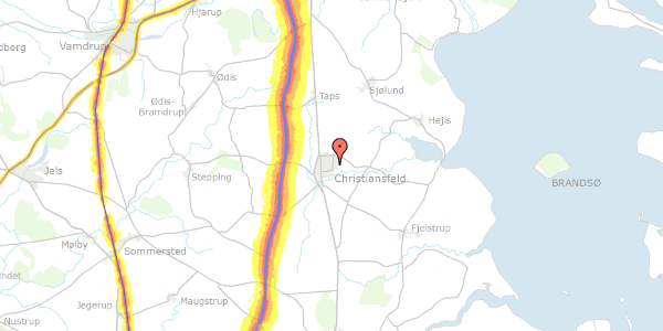 Trafikstøjkort på N.J. Holms Park 4, 6070 Christiansfeld