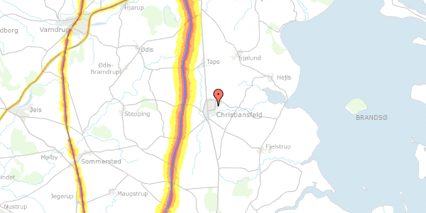 Trafikstøjkort på N.J. Holms Park 30, 6070 Christiansfeld