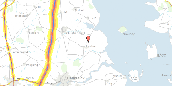 Trafikstøjkort på Nordskovvej 1, 6100 Haderslev