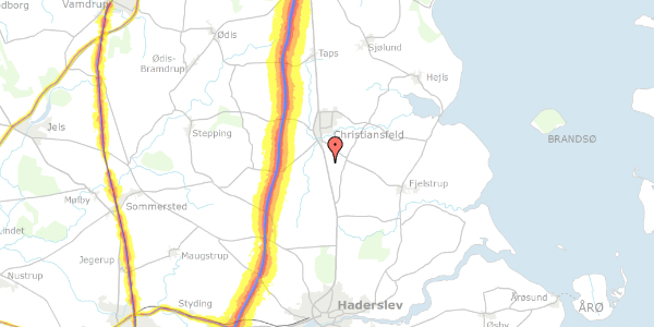 Trafikstøjkort på Seggelund Hovedvej 29, 6070 Christiansfeld