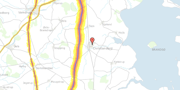 Trafikstøjkort på 10. Februar Vej 2, 6070 Christiansfeld