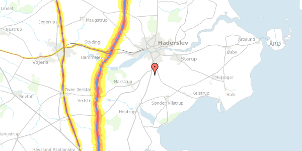 Trafikstøjkort på Aabenraa Landevej 151, 6100 Haderslev