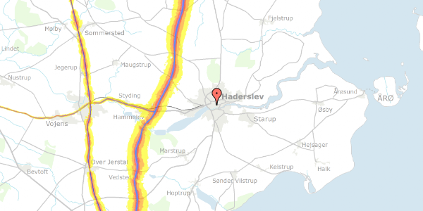 Trafikstøjkort på Bispebroen 3, 2. , 6100 Haderslev