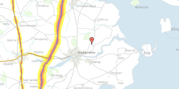 Trafikstøjkort på Fjelstrupvej 61, 6100 Haderslev