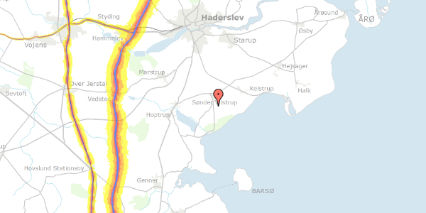 Trafikstøjkort på Havvejen 40, 6100 Haderslev