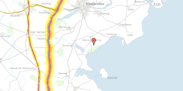 Trafikstøjkort på Havvejen 49, 6100 Haderslev