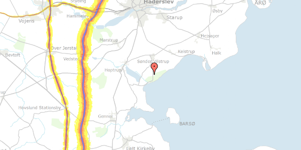 Trafikstøjkort på Havvejen 58, 6100 Haderslev