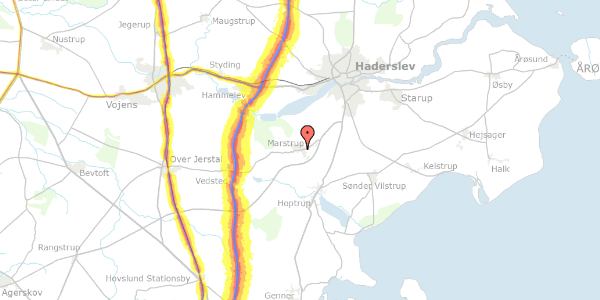 Trafikstøjkort på Marstrup Bygade 129, 1. , 6100 Haderslev