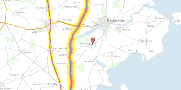 Trafikstøjkort på Søtoften 23, 6100 Haderslev