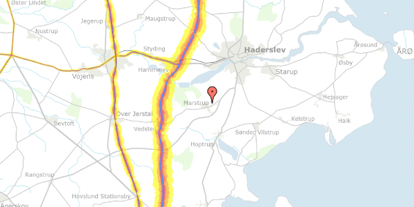 Trafikstøjkort på Søvang 29, 6100 Haderslev