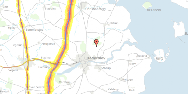 Trafikstøjkort på Østerskovvej 31, 6100 Haderslev