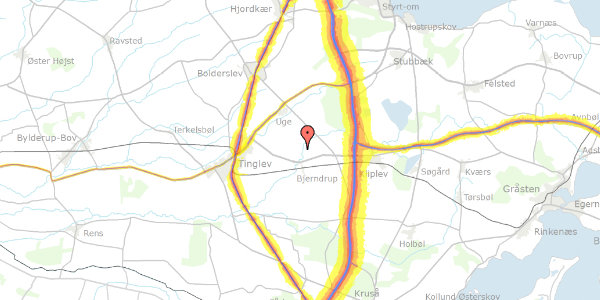 Trafikstøjkort på Grøntoftvej 1, 6200 Aabenraa