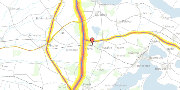 Trafikstøjkort på Klostervang 2, 6200 Aabenraa