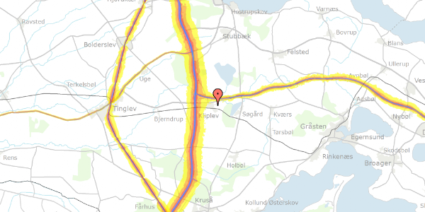 Trafikstøjkort på Klostervang 59, 6200 Aabenraa