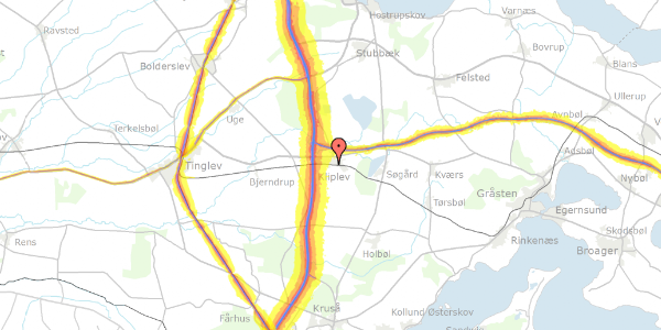 Trafikstøjkort på Sdr Landevej 1, 6200 Aabenraa