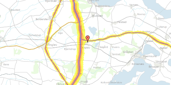 Trafikstøjkort på Torvet 1A, 6200 Aabenraa