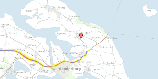 Trafikstøjkort på Egen Kirkevej 12, 6430 Nordborg