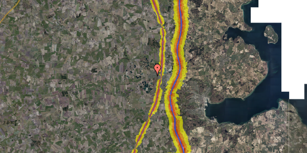 Trafikstøjkort på Grønningen 22, 6230 Rødekro