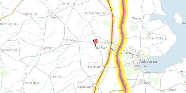 Trafikstøjkort på Hydevadvej 4, 6230 Rødekro