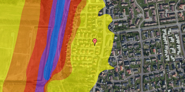 Trafikstøjkort på Kirsebærparken 8, 6230 Rødekro