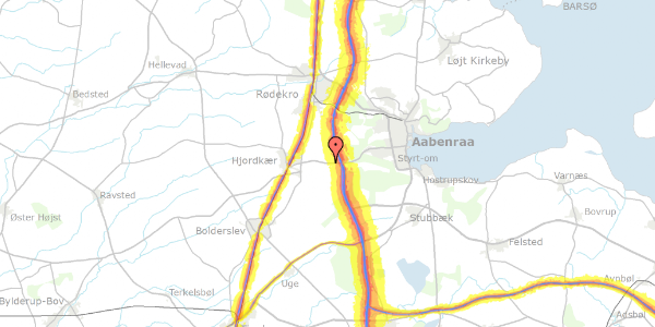 Trafikstøjkort på Aabenraavej 50, 6230 Rødekro