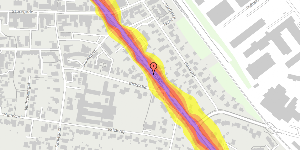 Trafikstøjkort på Tøndervej 28, 6780 Skærbæk