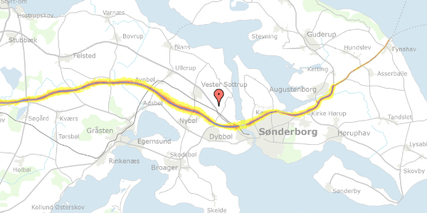 Trafikstøjkort på Gl. Landevej 26, 6400 Sønderborg