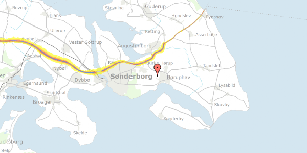 Trafikstøjkort på Lambjergskov 22, 6470 Sydals