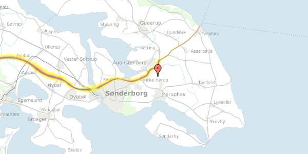 Trafikstøjkort på Lambjergvej 11, 6470 Sydals