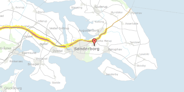 Trafikstøjkort på Agerløkke 1, 6400 Sønderborg