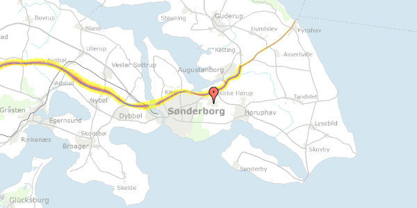 Trafikstøjkort på Agerløkke 4, 6400 Sønderborg