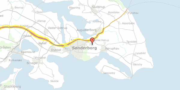 Trafikstøjkort på Agerløkke 12, 6400 Sønderborg