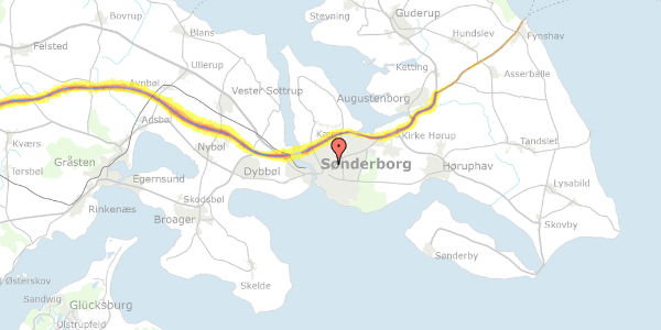 Trafikstøjkort på Alsgade 19C, 6400 Sønderborg