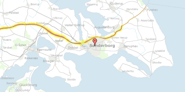 Trafikstøjkort på Alsgade 21, 1. , 6400 Sønderborg