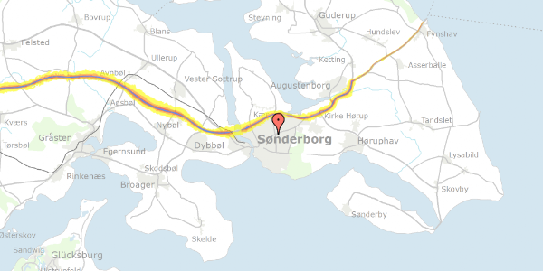 Trafikstøjkort på Alsgade 79, 1. , 6400 Sønderborg