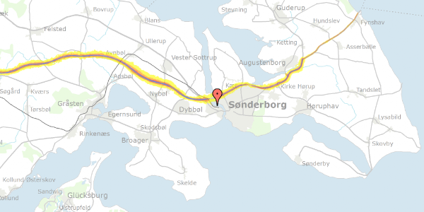 Trafikstøjkort på Alssundvej 33, 6400 Sønderborg