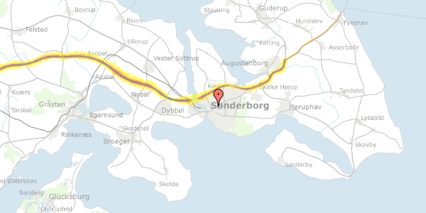 Trafikstøjkort på Bakkevang 3, 6400 Sønderborg