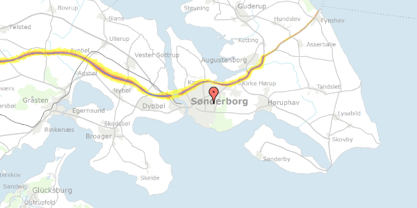 Trafikstøjkort på Blommehaven 22, 6400 Sønderborg