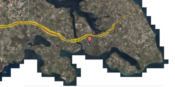 Trafikstøjkort på Borgmesterløkken 3, 3. th, 6400 Sønderborg