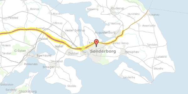 Trafikstøjkort på Damgade 82A, st. 4, 6400 Sønderborg