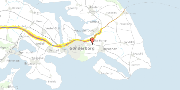 Trafikstøjkort på Grønnemosevej 29, 6400 Sønderborg