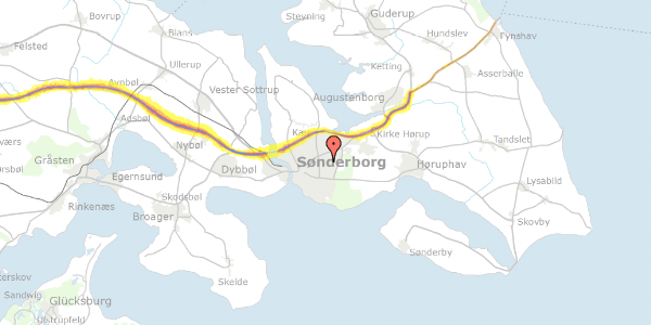 Trafikstøjkort på Humlehaven 20, 6400 Sønderborg