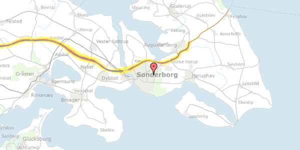 Trafikstøjkort på Humlehaven 29, 6400 Sønderborg