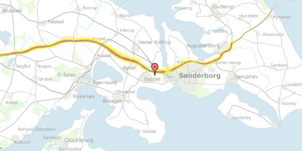 Trafikstøjkort på Istedvej 56, 6400 Sønderborg