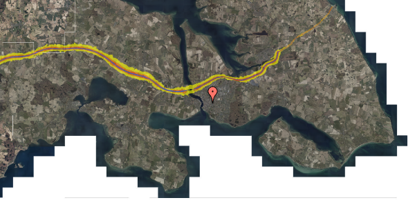 Trafikstøjkort på Jernbanegade 26, st. , 6400 Sønderborg