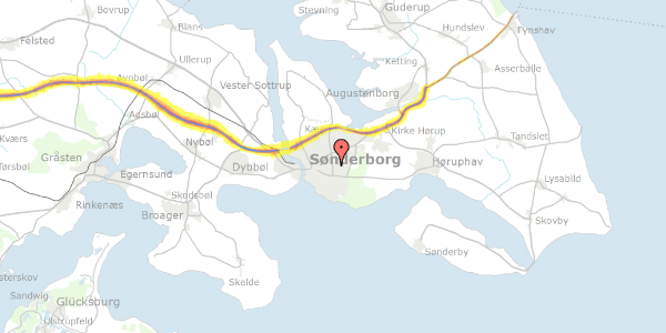 Trafikstøjkort på Kløvermarken 4, 2. th, 6400 Sønderborg