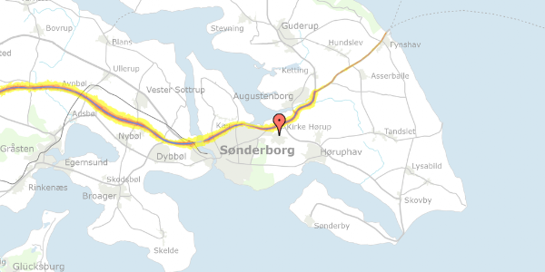 Trafikstøjkort på Mommarkvej 2B, 6400 Sønderborg