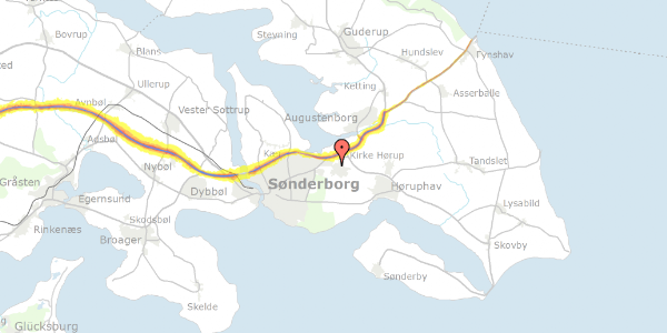 Trafikstøjkort på Mommarkvej 4, 6400 Sønderborg