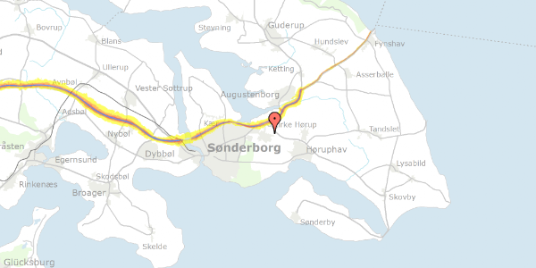 Trafikstøjkort på Mommarkvej 39, 6400 Sønderborg