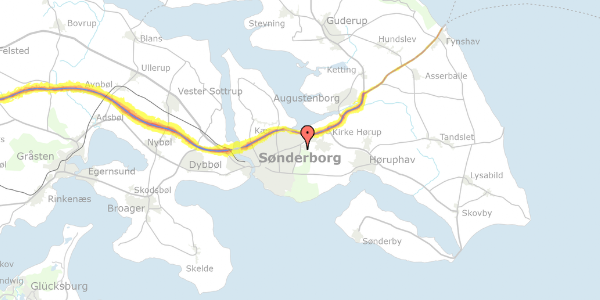 Trafikstøjkort på Morbærhegnet 1, 6400 Sønderborg